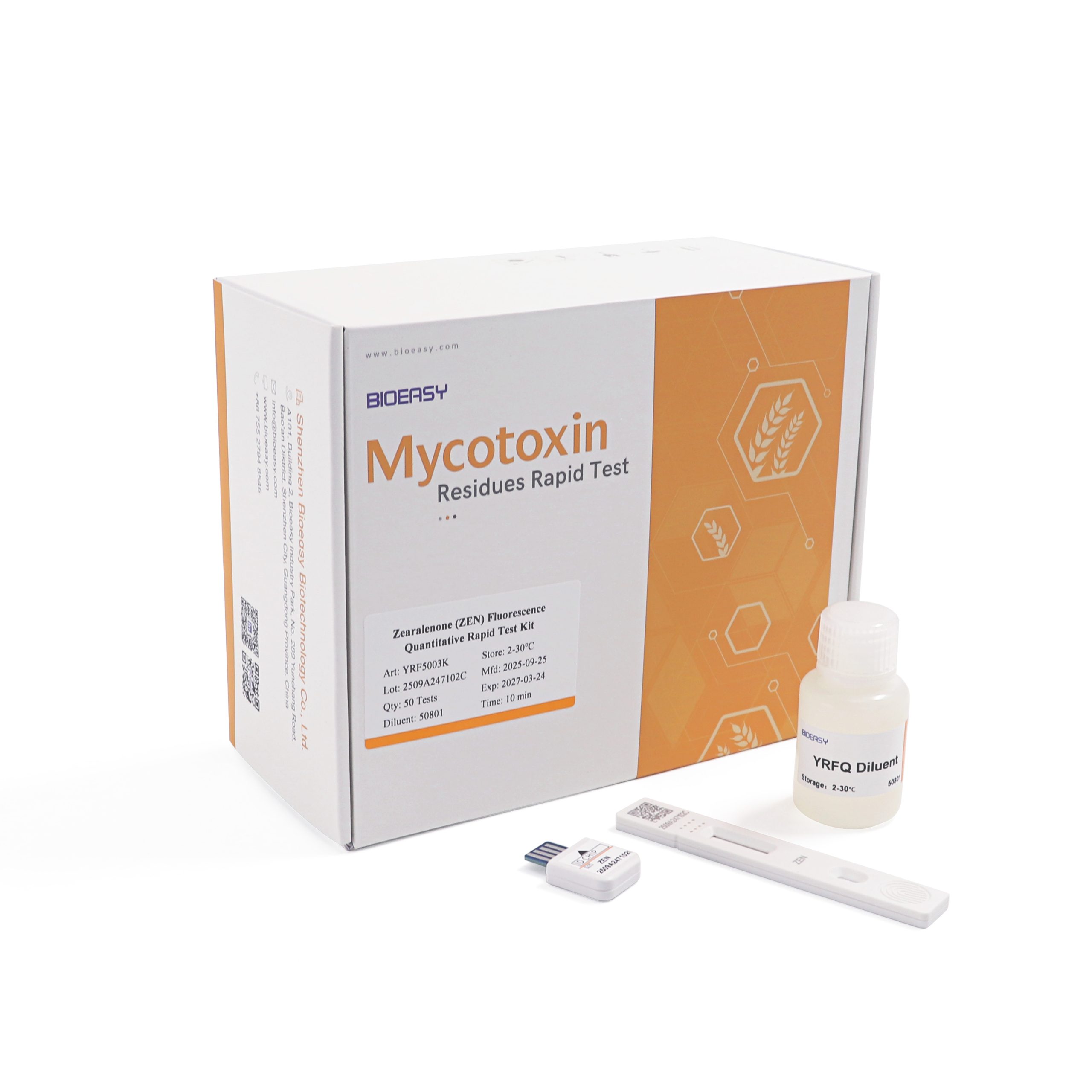 Zearalenone (ZEN) Fluorescence Quantitative Rapid Test Kit - Image 2